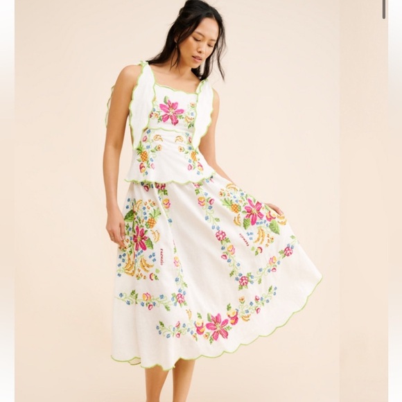 FARM Rio Dresses & Skirts - farm rio Tropical Romance Off White Maxi Dress